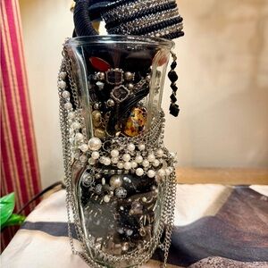Black tone mystery jewelry jar